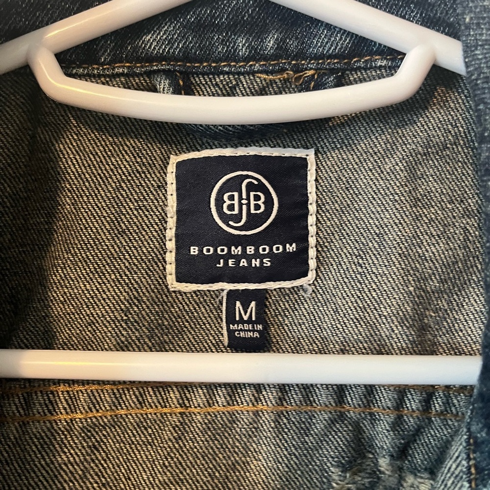 Boom Boom Jeans Blue Jean Jacket Classic Trucker Style - Picture 2 of 4